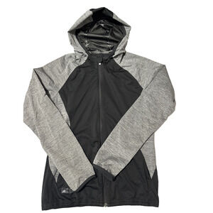 Adidas Women's S Climastorm Golf Jacket Black Gray Lightweight Running Athletic